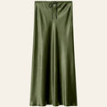 Dark Green Satin Skirt