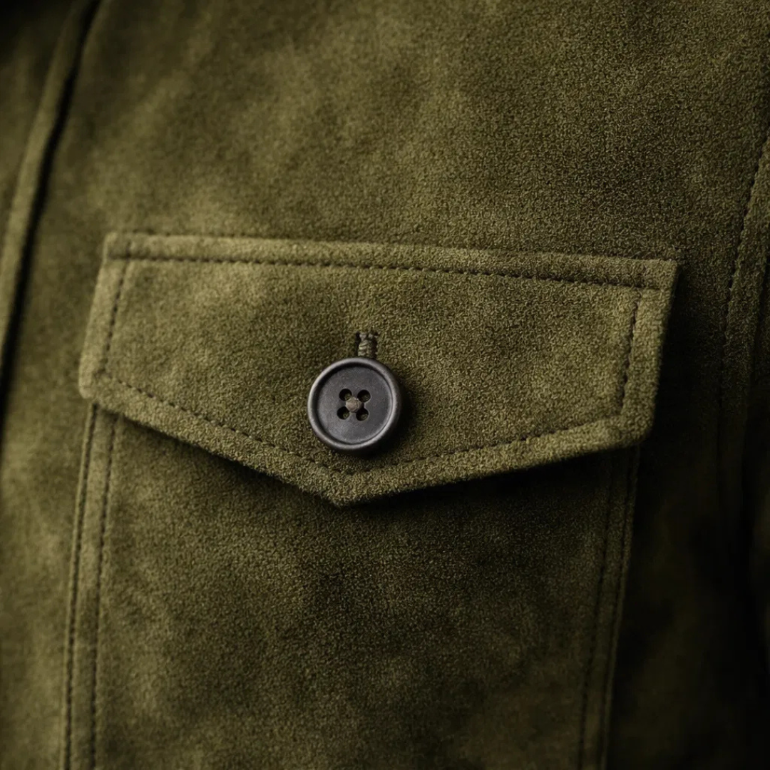 Classic Suede Pocket Jacket for Men | Casual Wear | Versatile Design