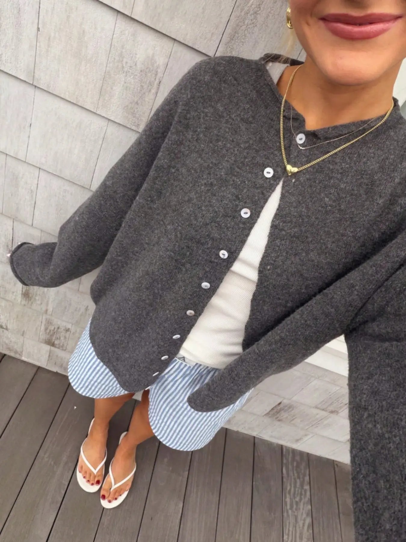 Fuzzy Knit Cardigan – Casual Wear, Cozy Layering