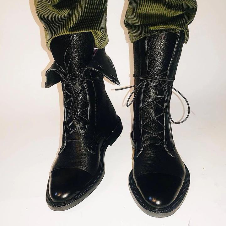 Lace-Up Ankle Boots in Elegant Lace Design for Casual and Formal Wear