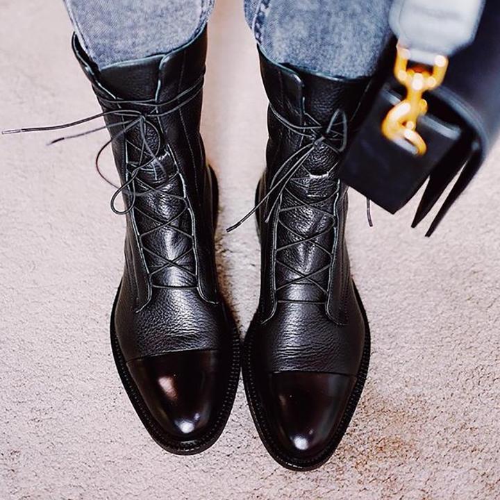 Lace-Up Ankle Boots in Elegant Lace Design for Casual and Formal Wear