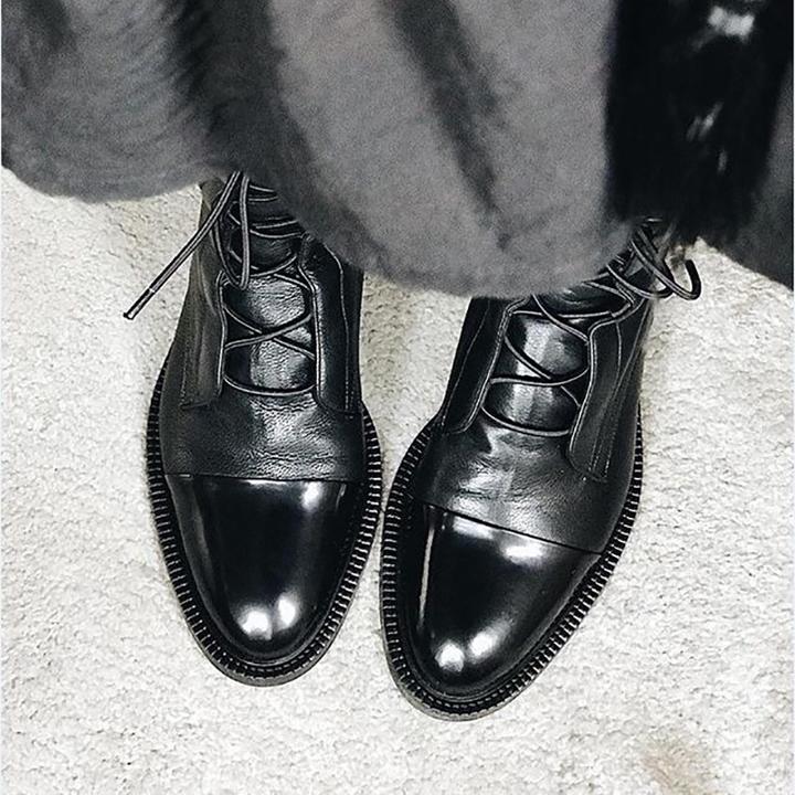 Lace-Up Ankle Boots in Elegant Lace Design for Casual and Formal Wear