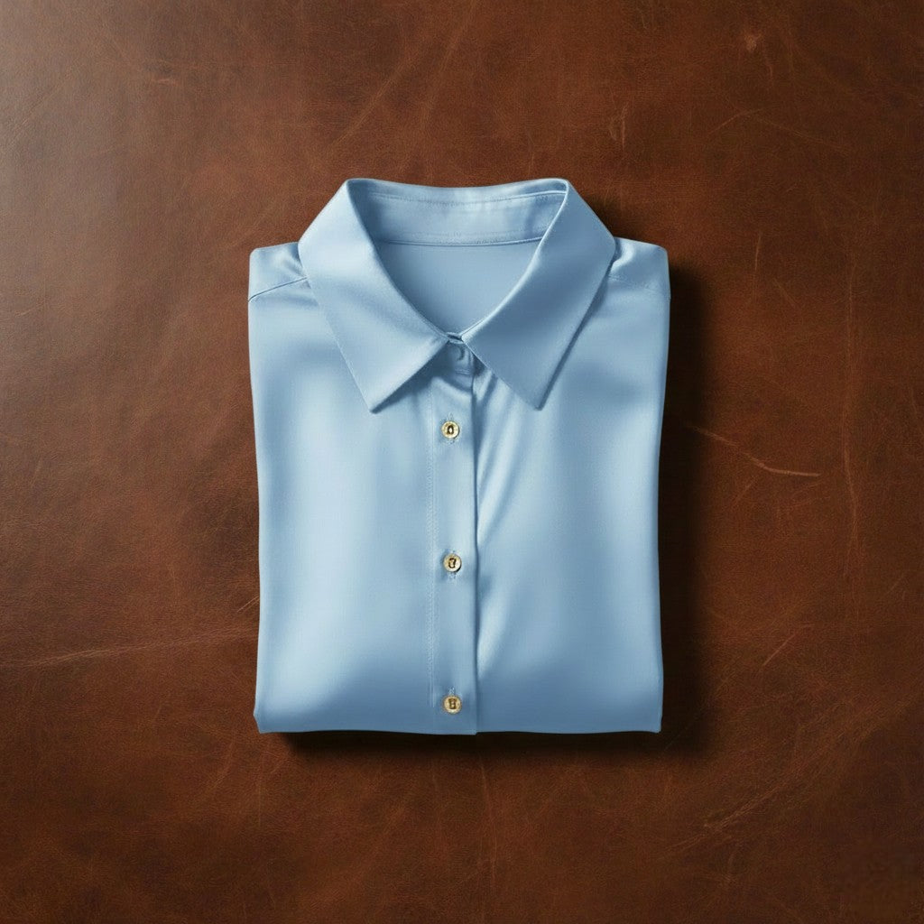 Light Blue Satin Shirt