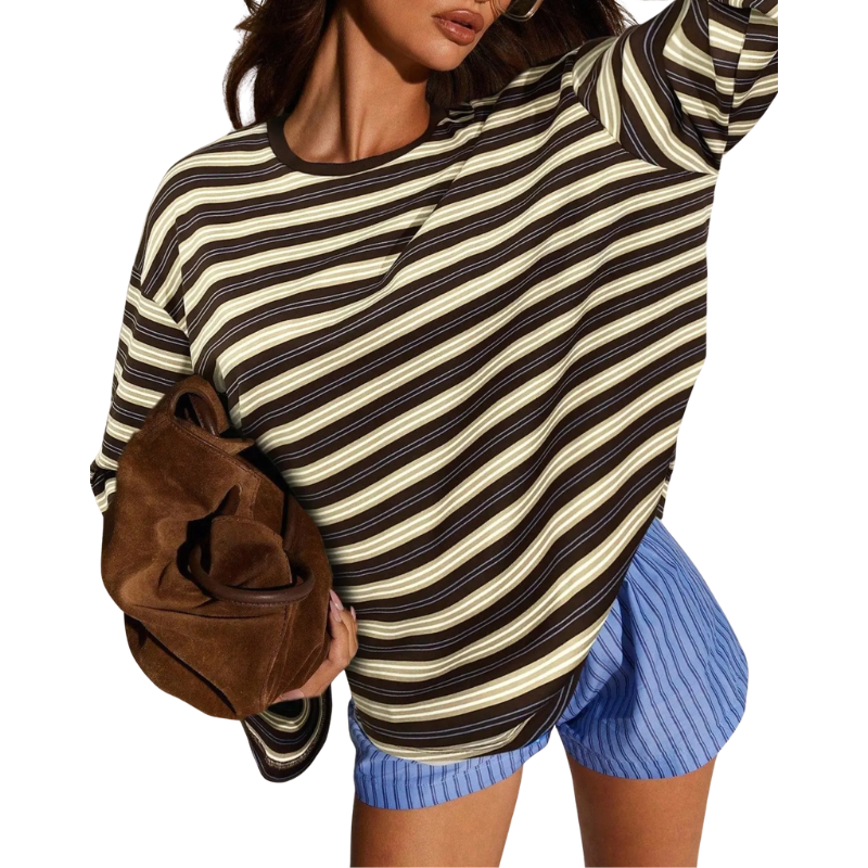 Modern Long Sleeve Striped Shirt – Casual Wear, Office Style