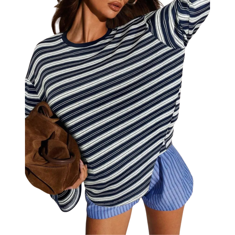 Modern Long Sleeve Striped Shirt – Casual Wear, Office Style