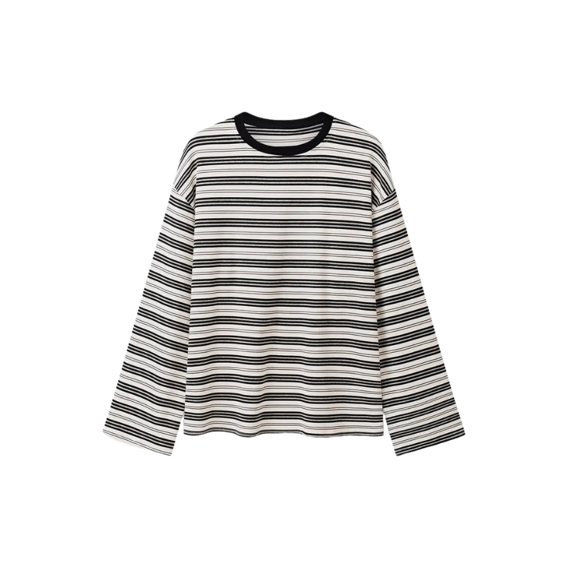 Modern Long Sleeve Striped Shirt – Casual Wear, Office Style