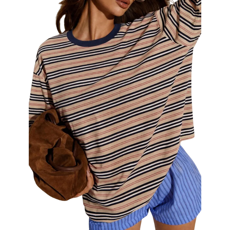 Modern Long Sleeve Striped Shirt – Casual Wear, Office Style