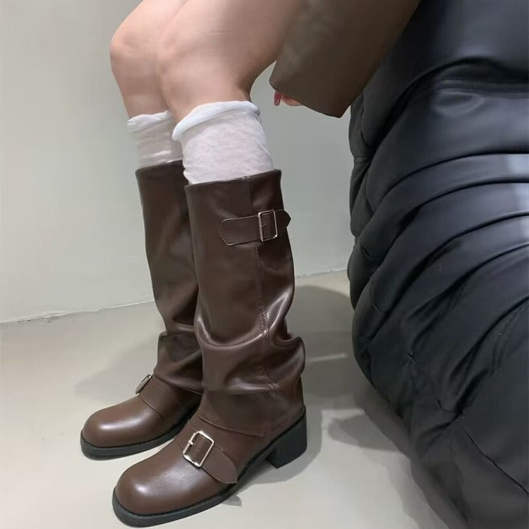 Knee Long Boots Women's Thick Heel – Autumn Fashion, Winter Wear