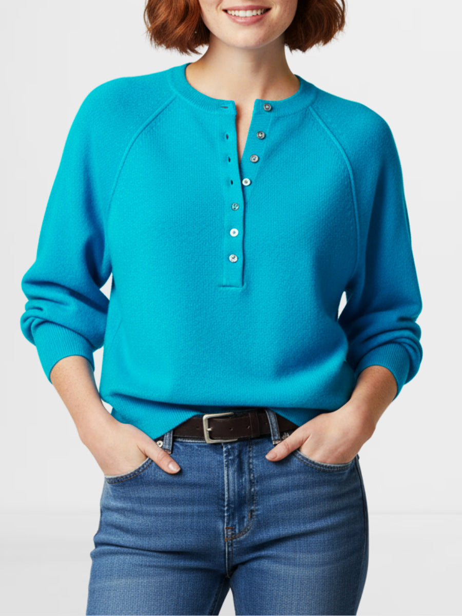 Women's Casual Round Neck Sweater Top – Autumn/Winter Fashion, Everyday Wear