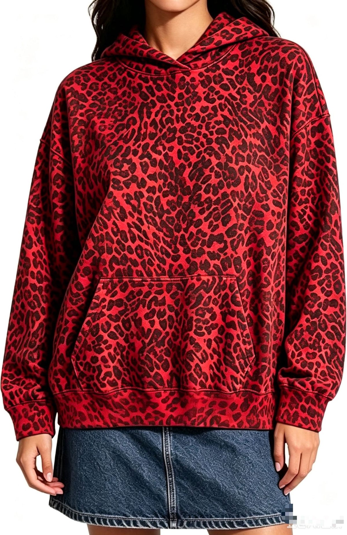 Leopard Print Hooded Sweatshirt | Women's Casual Pullover for Everyday Wear