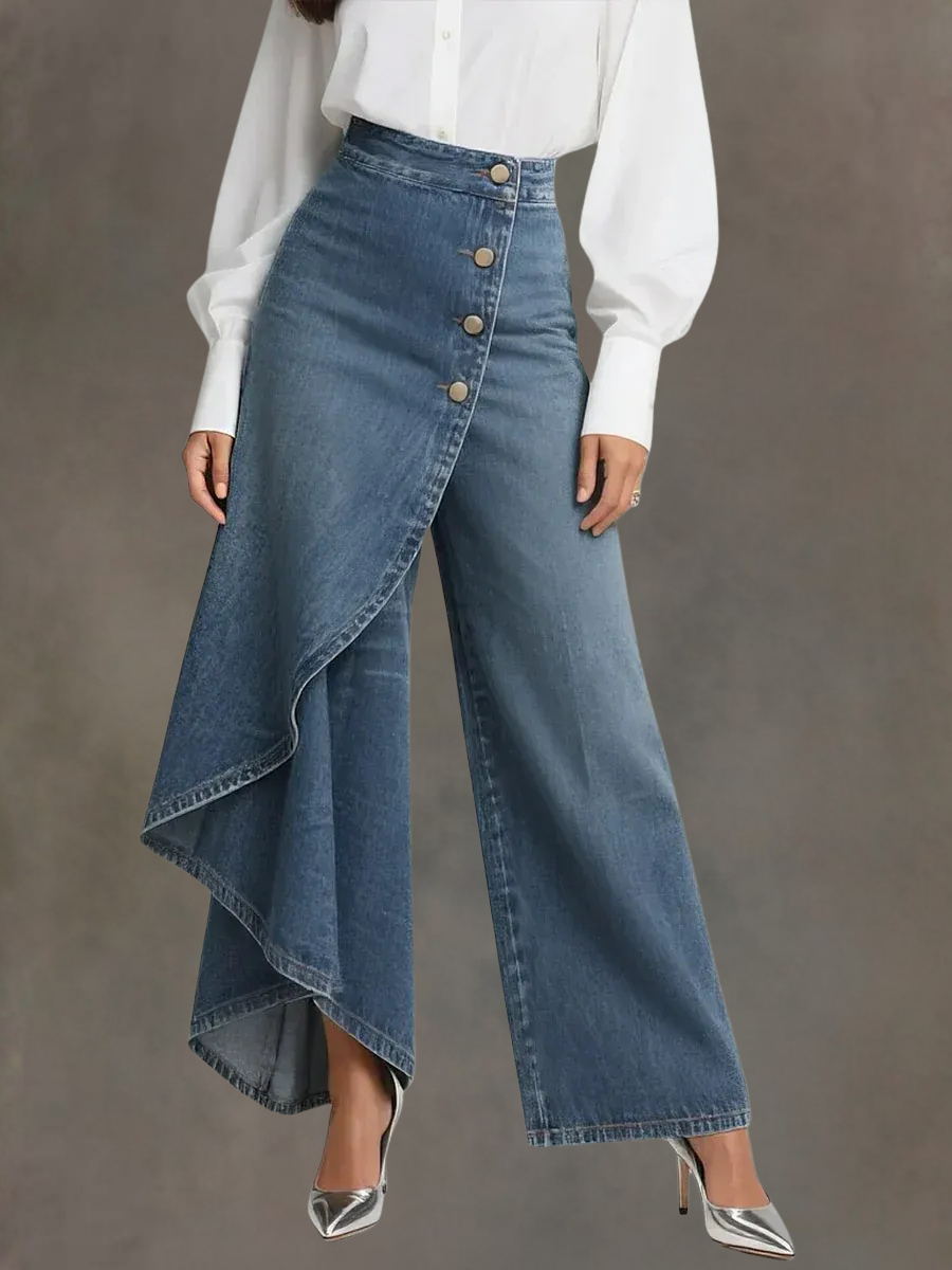 High Waisted Wide-Leg Pants | Elegant Design | Versatile Fashion Trousers