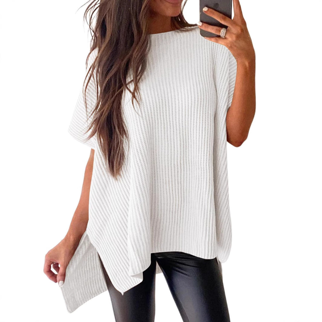 Pullover Knit T-Shirt for Women – Leisure, Casual