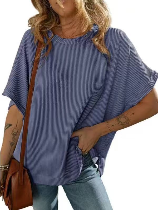 Pullover Knit T-Shirt for Women – Leisure, Casual