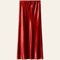 Red Satin Skirt