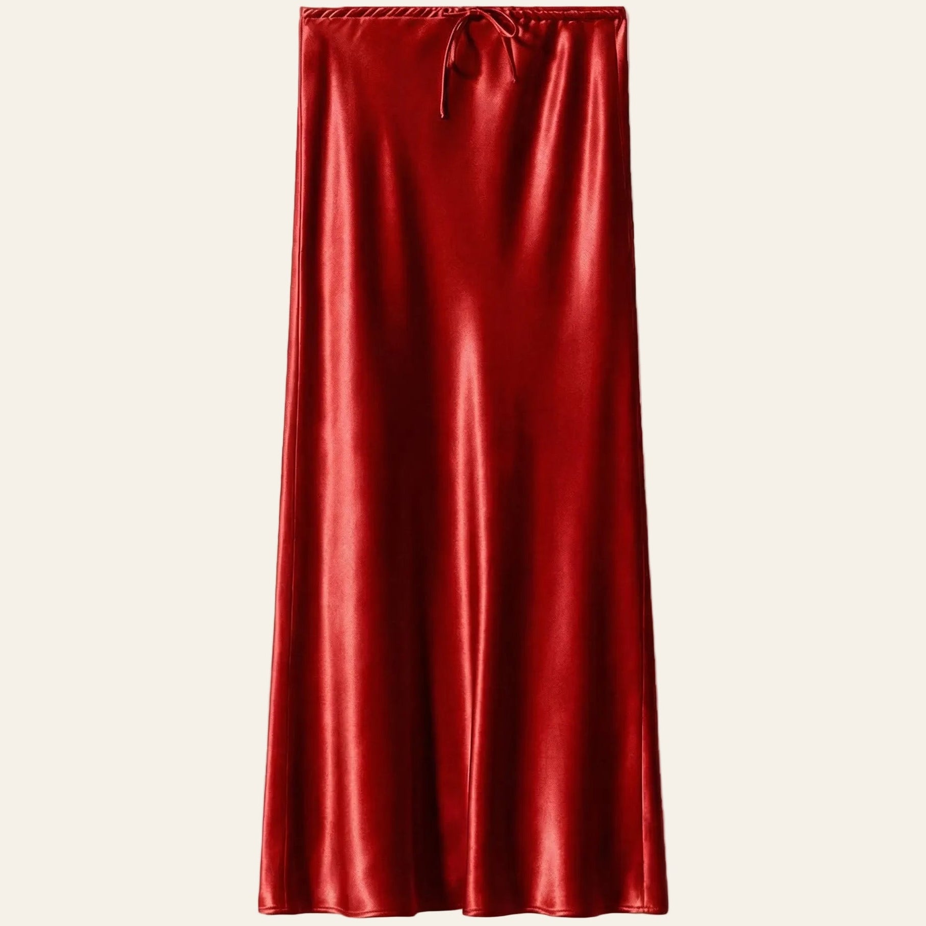 Red Satin Skirt