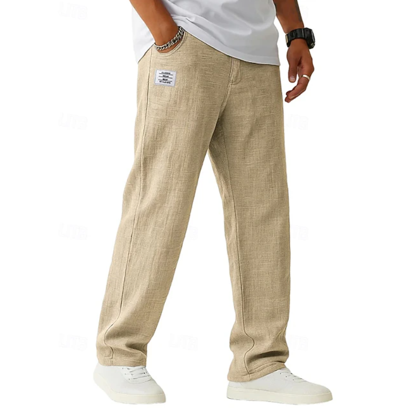 Relaxed Fit Everyday Trousers | Comfortable Cotton Casual Pants for Men
