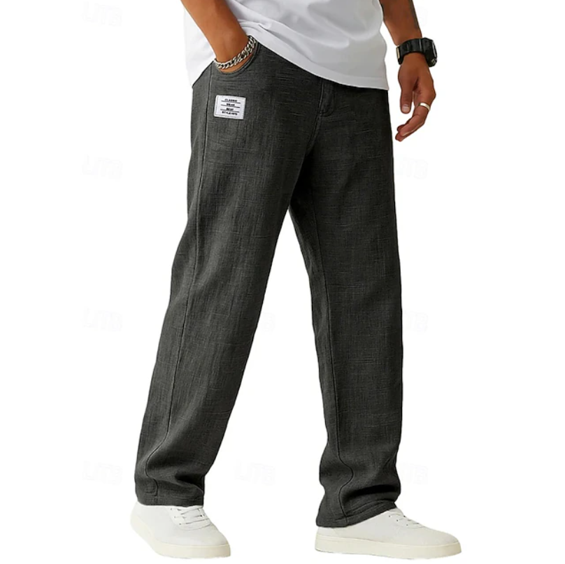 Relaxed Fit Everyday Trousers | Comfortable Cotton Casual Pants for Men