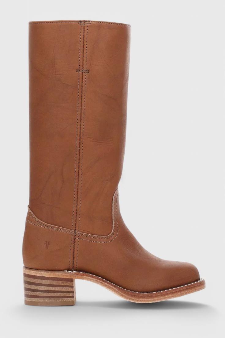 Knee-High Heeled Boots in Paisley Print | Classic Style for Everyday Wear