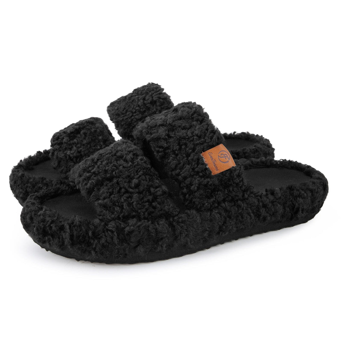 Womens Fuzzy Open-Toe Slippers – Cozy Home, Relaxation