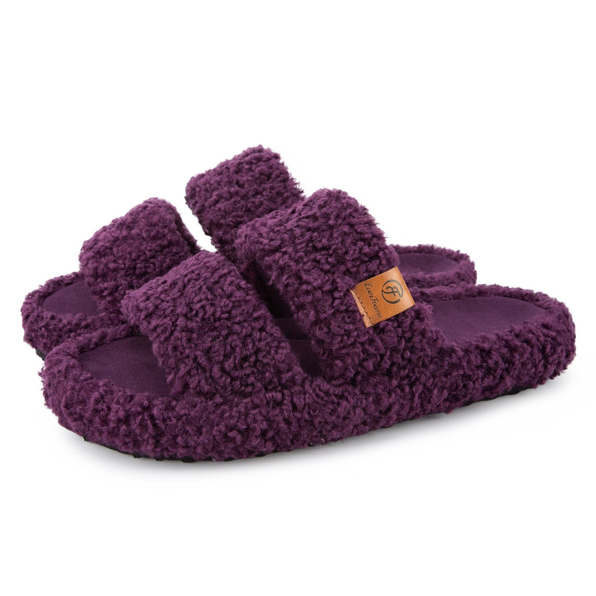 Womens Fuzzy Open-Toe Slippers – Cozy Home, Relaxation