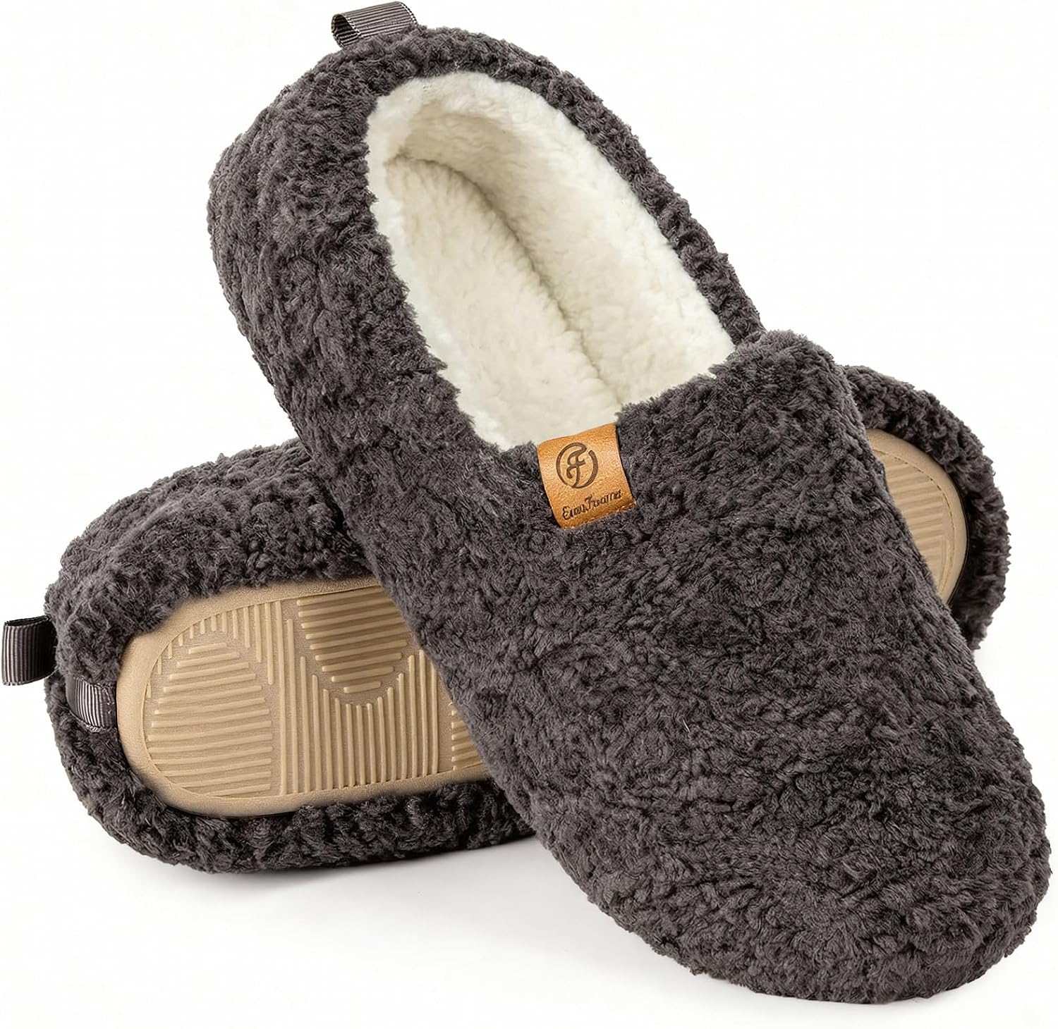 Warm Closed Slippers Faux Wool Memory Foam – Cozy Home, Relaxation