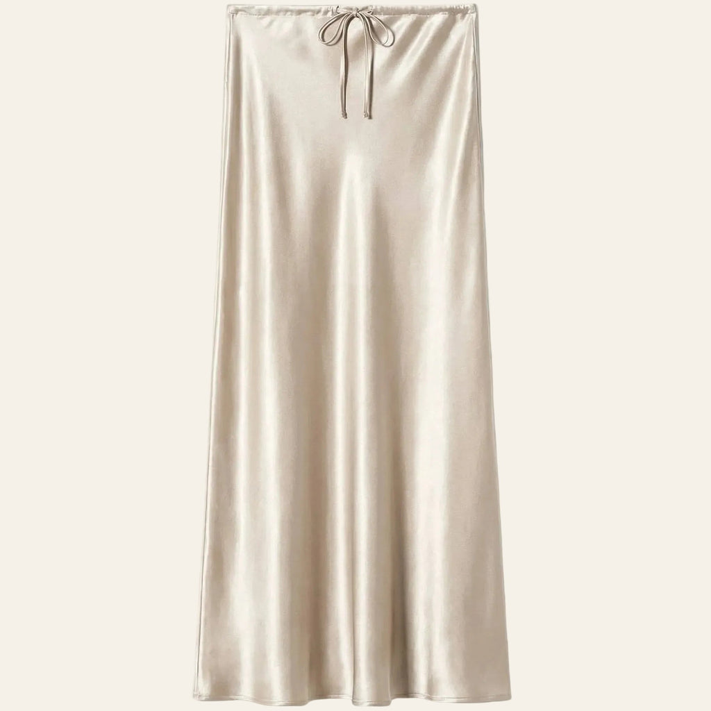 White Satin Skirt