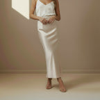 White Satin Skirt