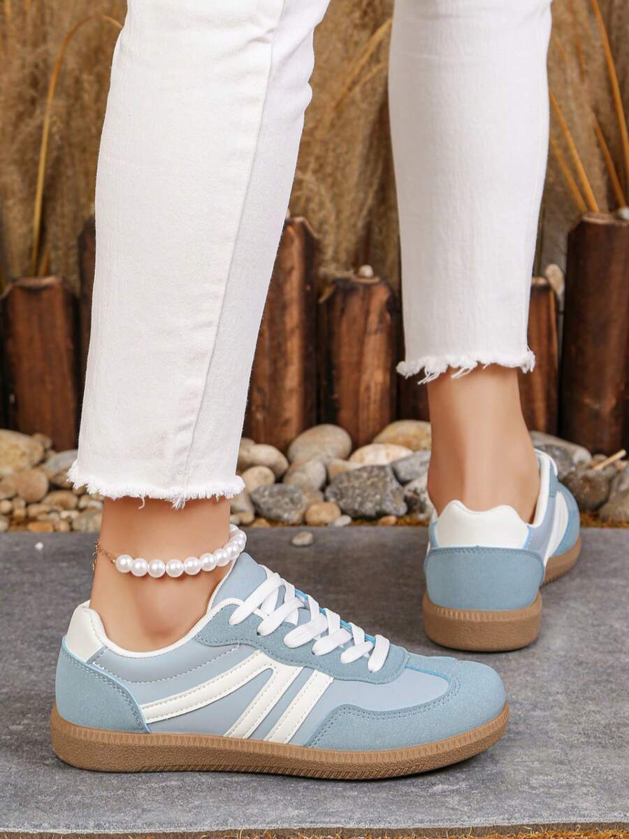 Women's Flat Fashion Sports Shoes, Lace-Up Mesh Tennis – Casual, Streetwear