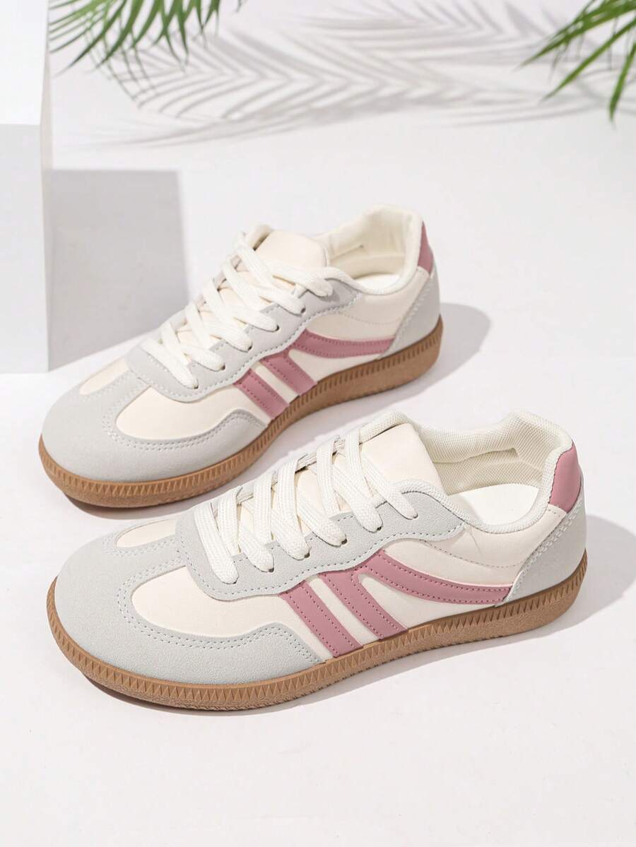 Women's Flat Fashion Sports Shoes, Lace-Up Mesh Tennis – Casual, Streetwear