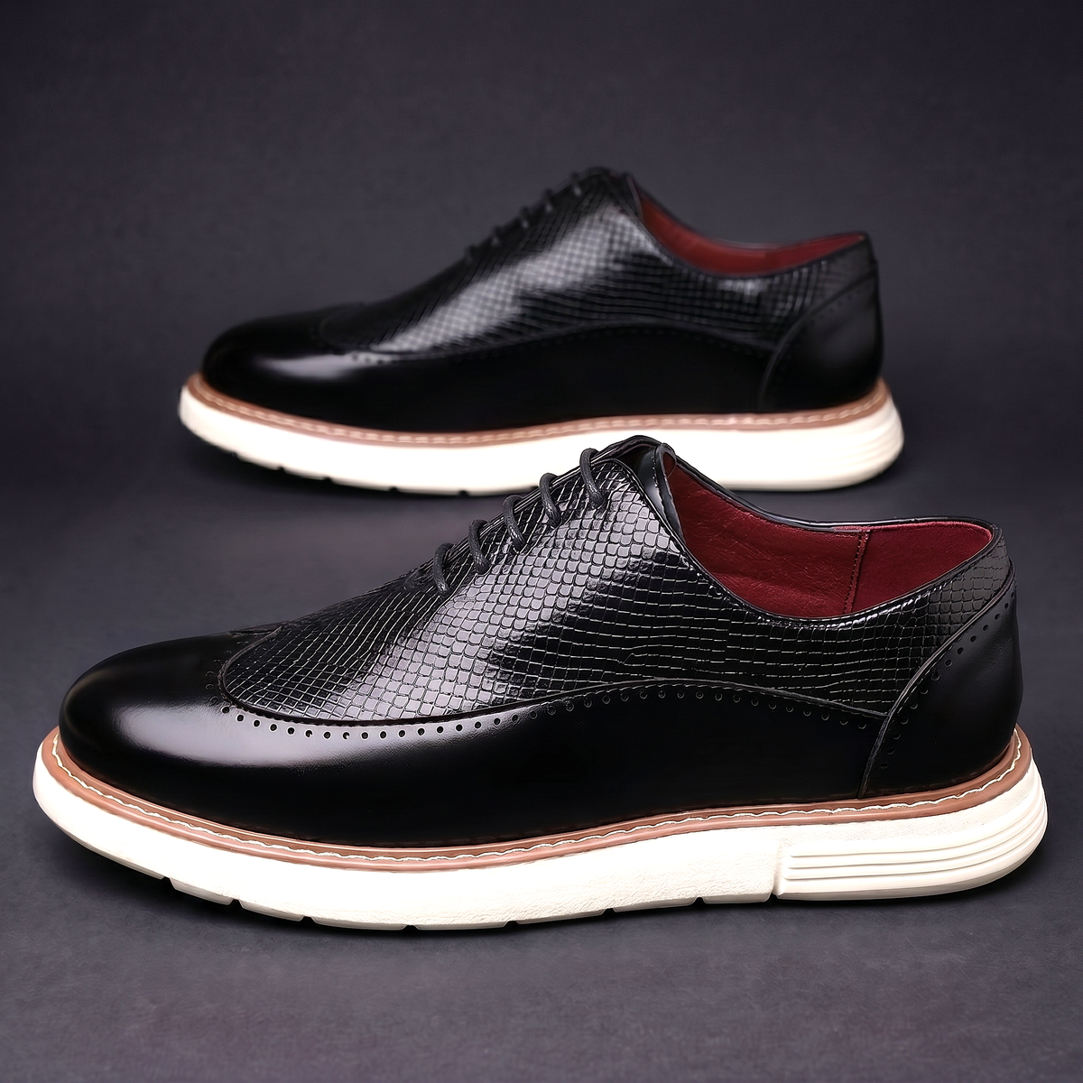 Modern Wingtip Oxfords for Men | Leather Dress Shoes for Formal Wear