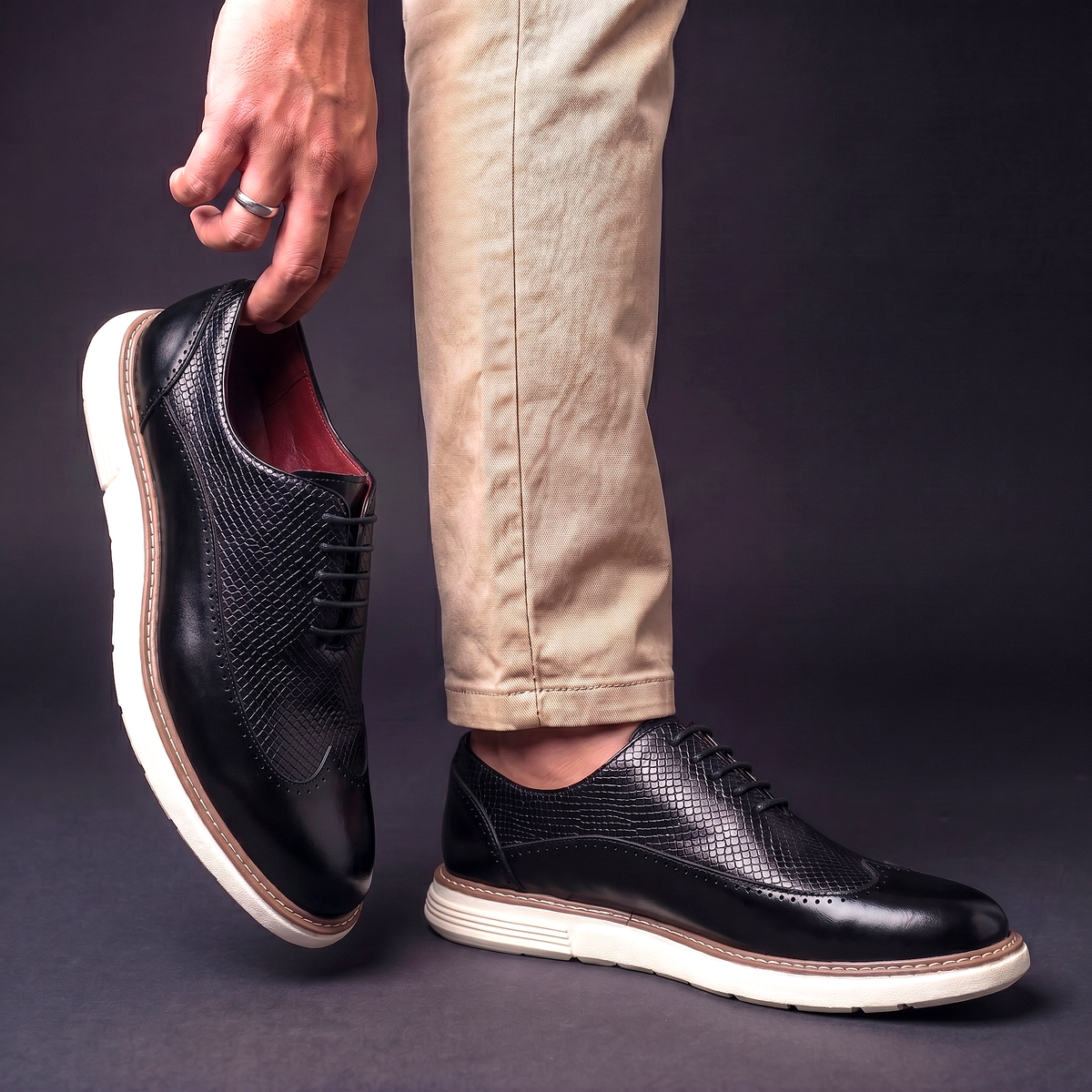 Modern Wingtip Oxfords for Men | Leather Dress Shoes for Formal Wear