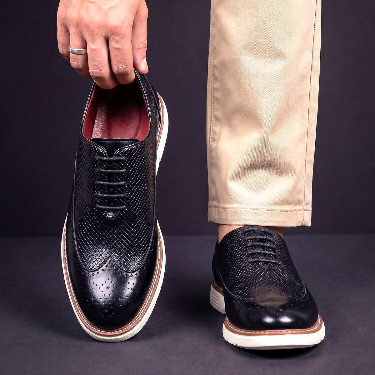 Modern Wingtip Oxfords for Men | Leather Dress Shoes for Formal Wear