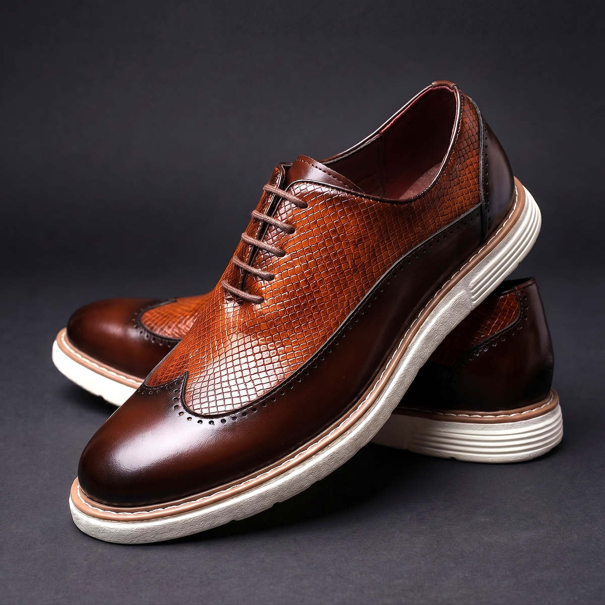 Modern Wingtip Oxfords for Men | Leather Dress Shoes for Formal Wear