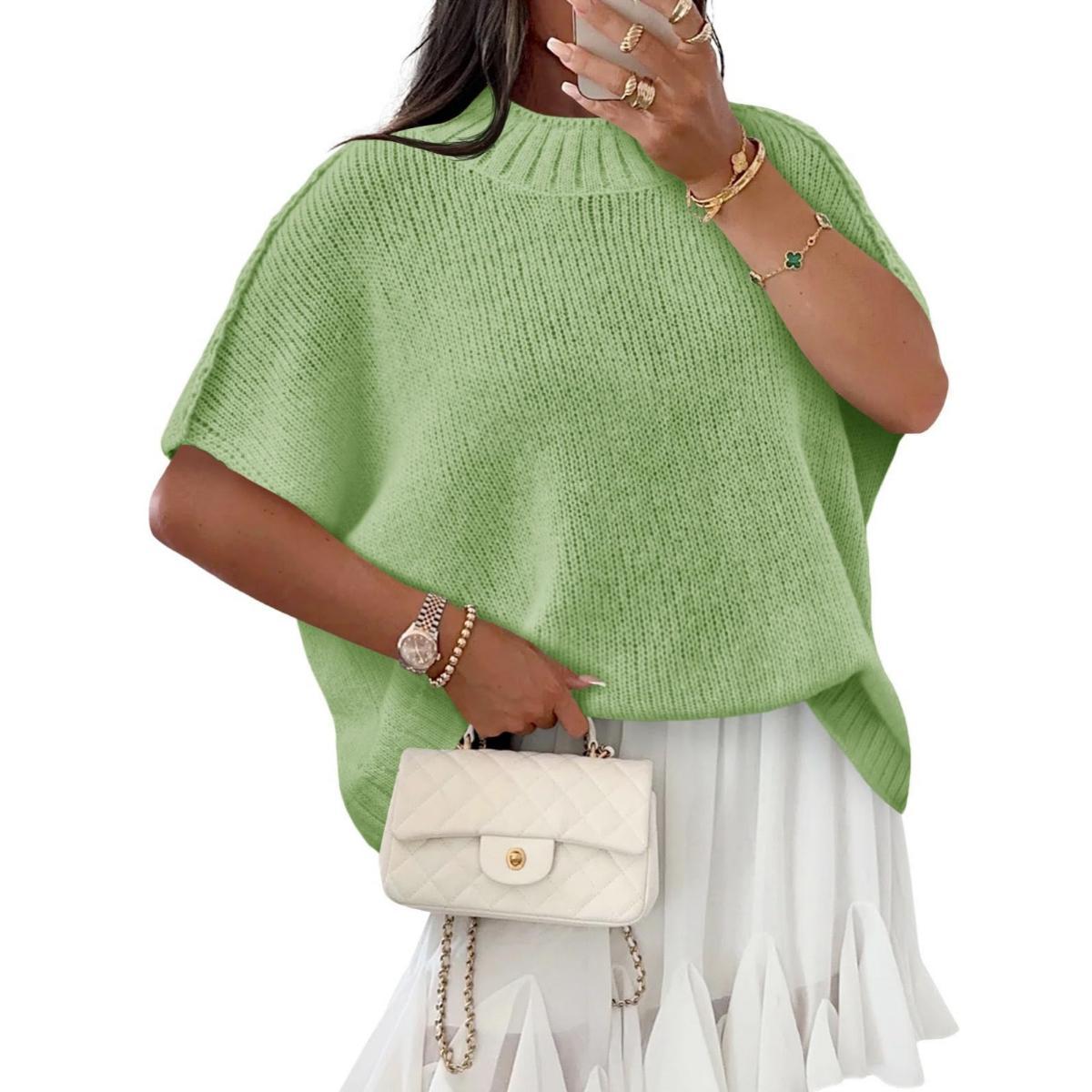 Oversized Women's Knit Sweater - Cozy Casual Pullover for Everyday Wear