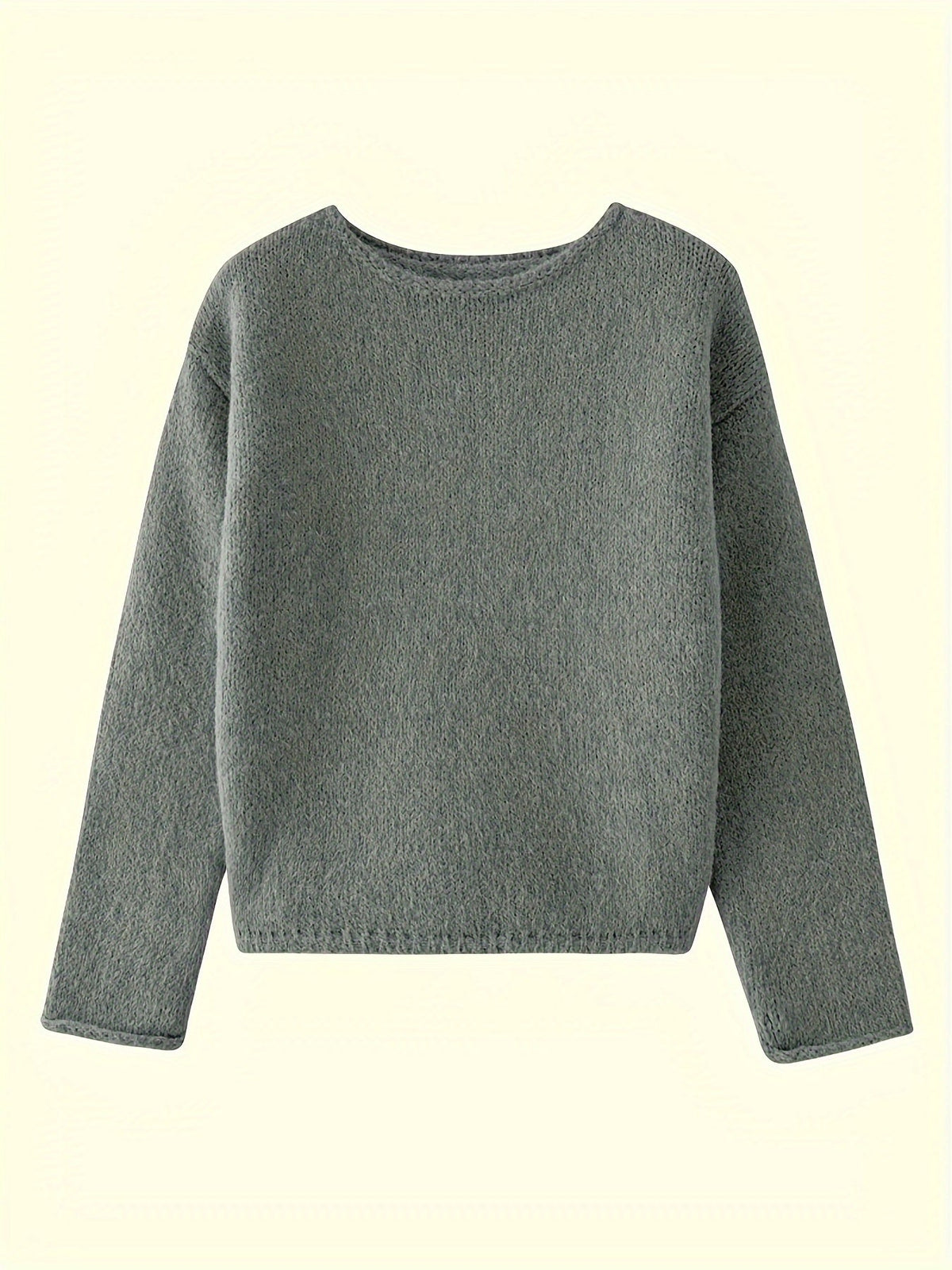 Relaxed Crew Neck Sweater in Soft Knit for Casual Wear