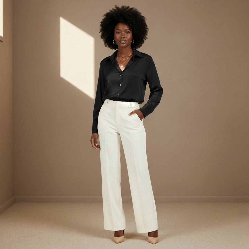 Black Satin Shirt - Satinni