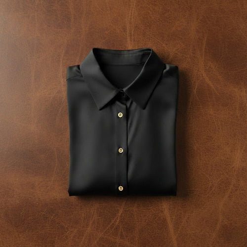 Black Satin Shirt - Satinni