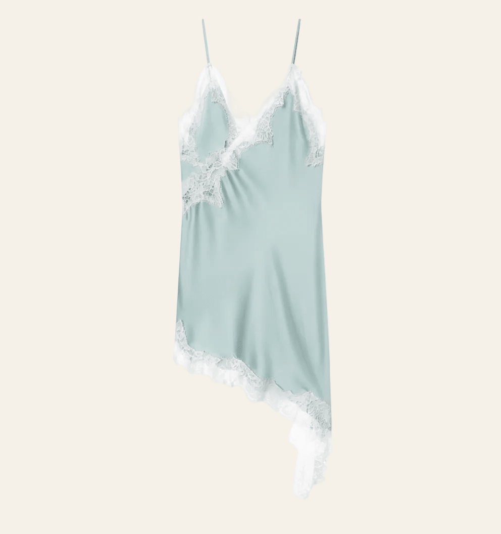 Blue satin dress - Satinni