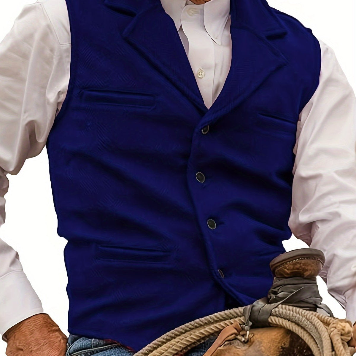 Herringbone Vest for Men | Heritage Style | Warm Wool Blend | Casual Wear