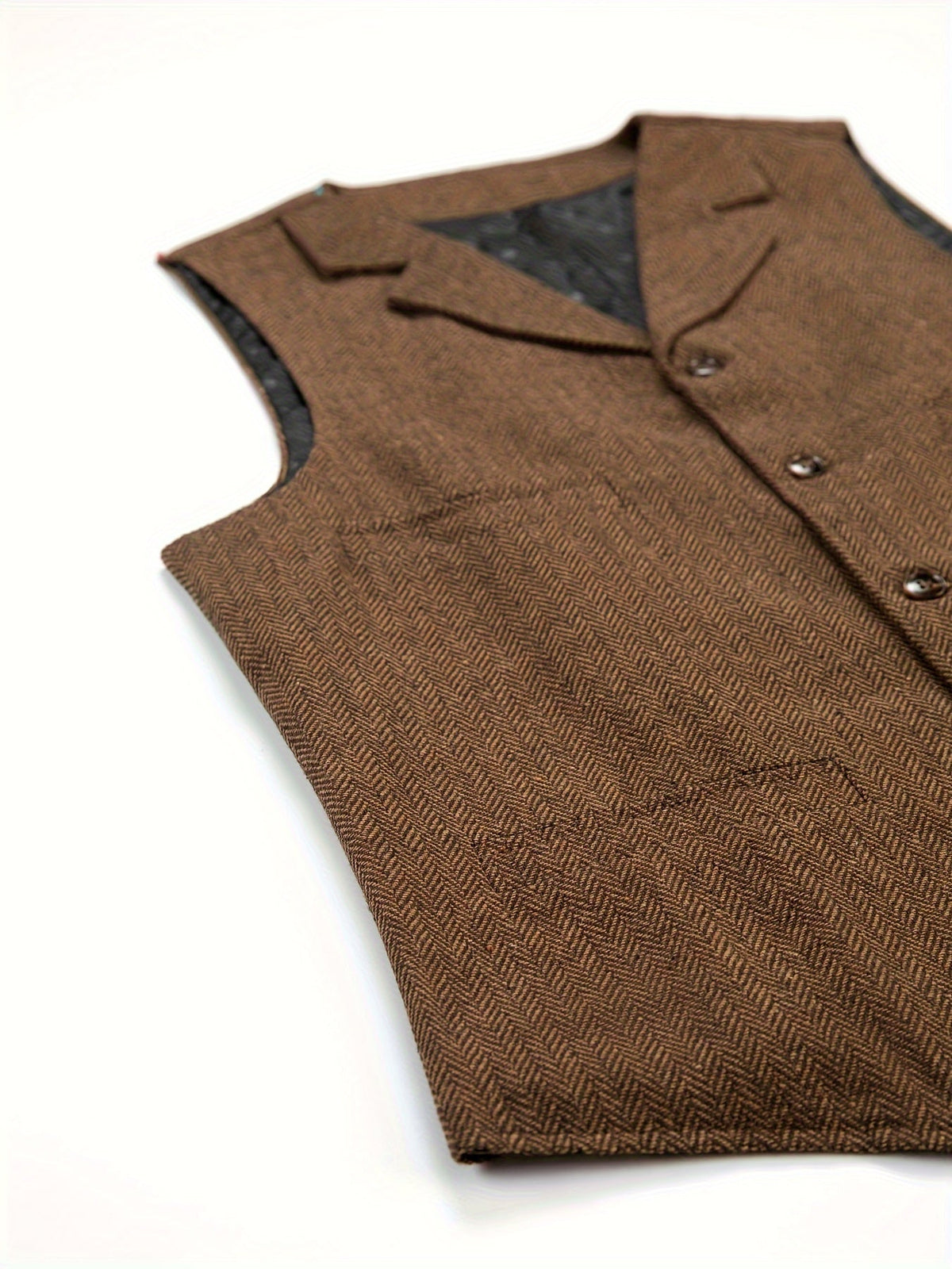 Herringbone Vest for Men | Heritage Style | Warm Wool Blend | Casual Wear