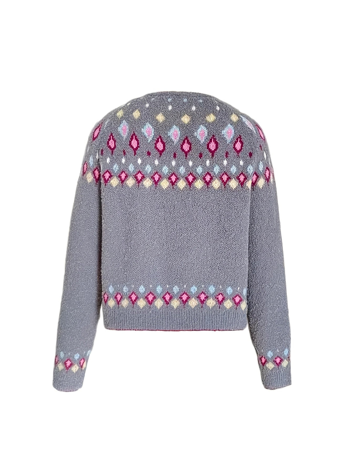 Nordic Patterned Cardigan in Soft Knit for Cozy Layering and Everyday Wear