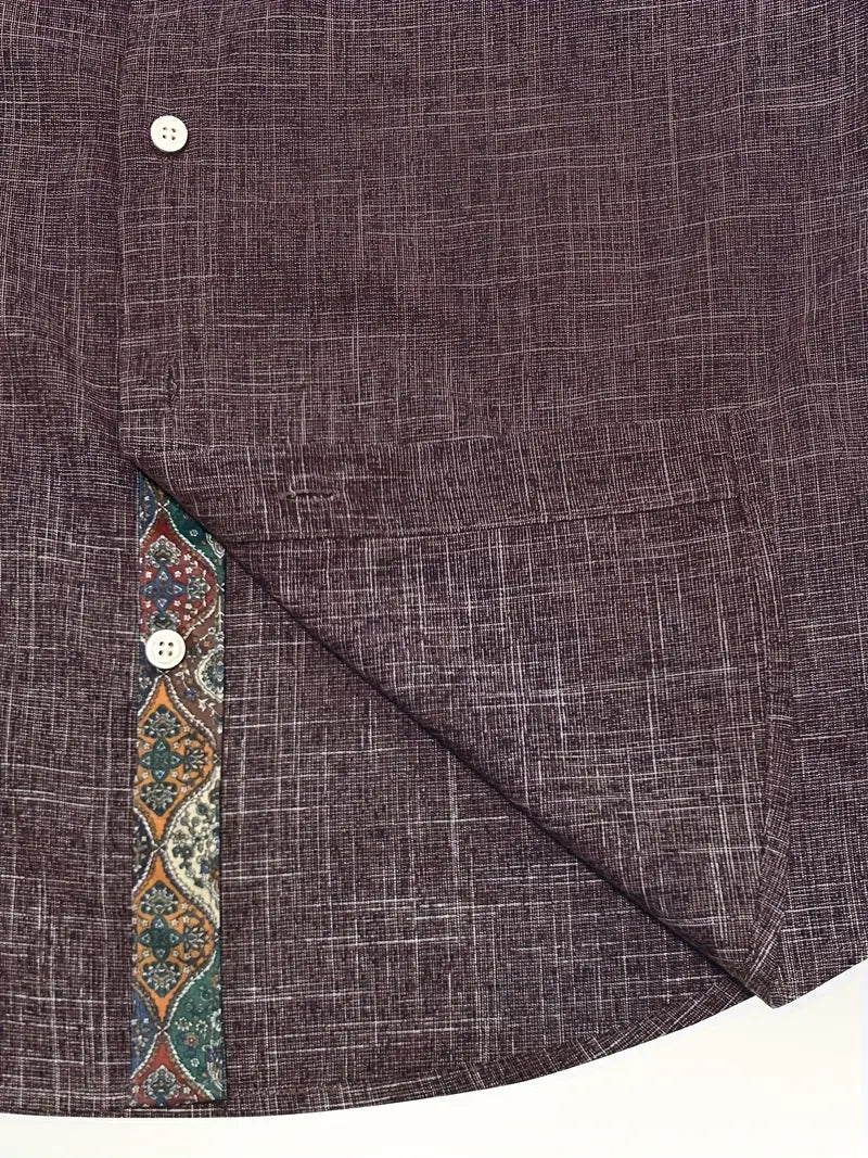 Tailored Button-Up Shirt | Cotton Blend | Classic Fit | Men's Dress Shirt