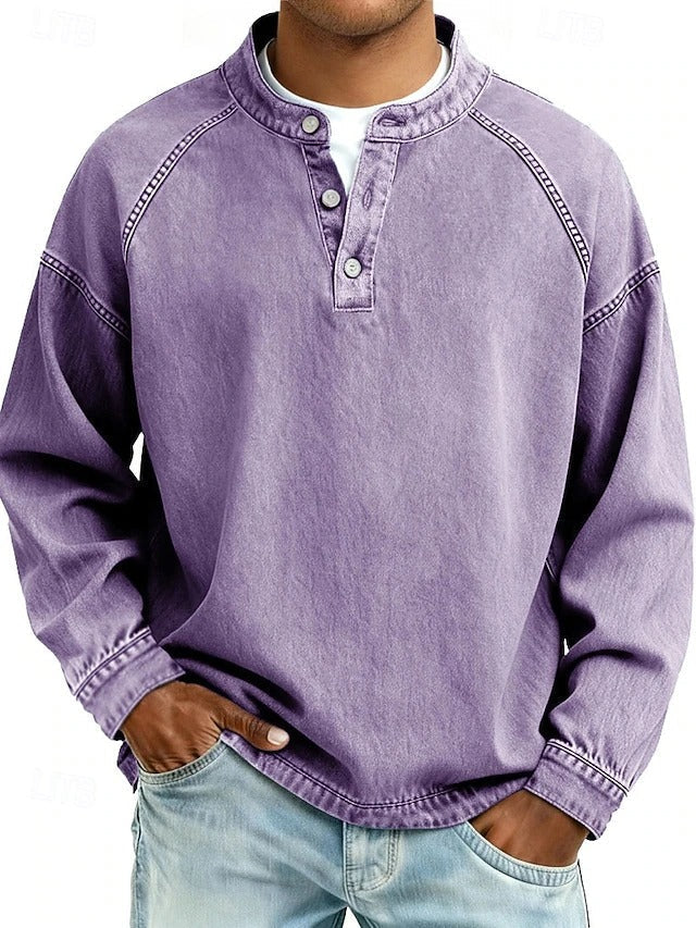 Vintage Long Sleeve Casual Shirt | Cotton Blend | Perfect for Everyday Wear