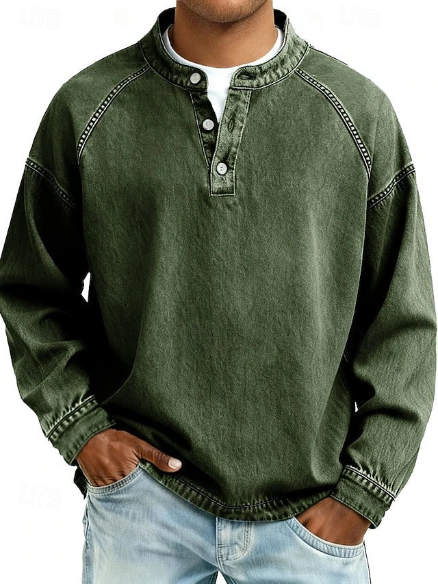 Vintage Long Sleeve Casual Shirt | Cotton Blend | Perfect for Everyday Wear