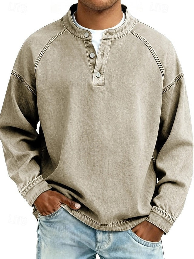 Vintage Long Sleeve Casual Shirt | Cotton Blend | Perfect for Everyday Wear