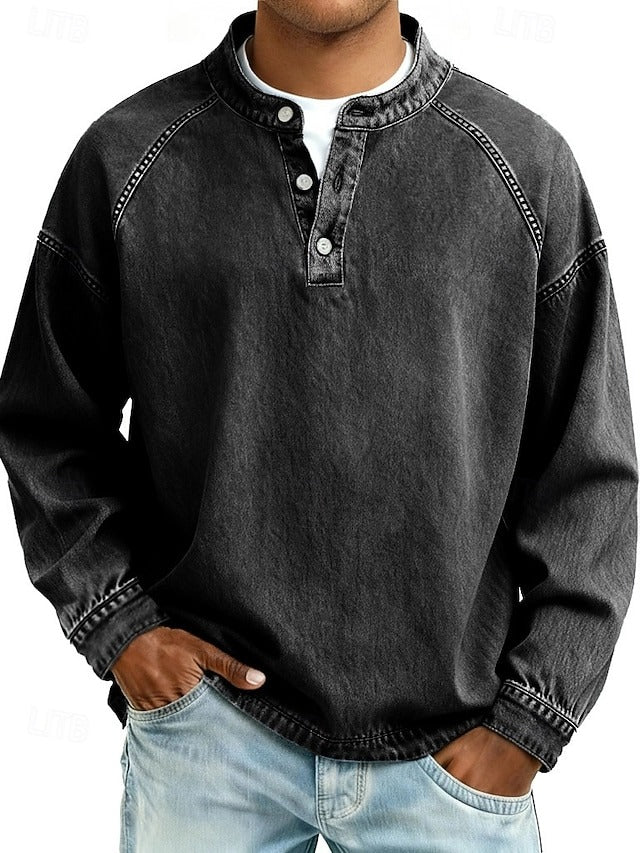 Vintage Long Sleeve Casual Shirt | Cotton Blend | Perfect for Everyday Wear