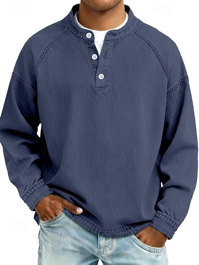Vintage Long Sleeve Casual Shirt | Cotton Blend | Perfect for Everyday Wear