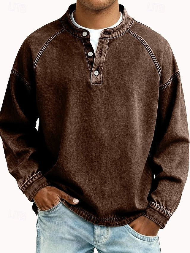 Vintage Long Sleeve Casual Shirt | Cotton Blend | Perfect for Everyday Wear