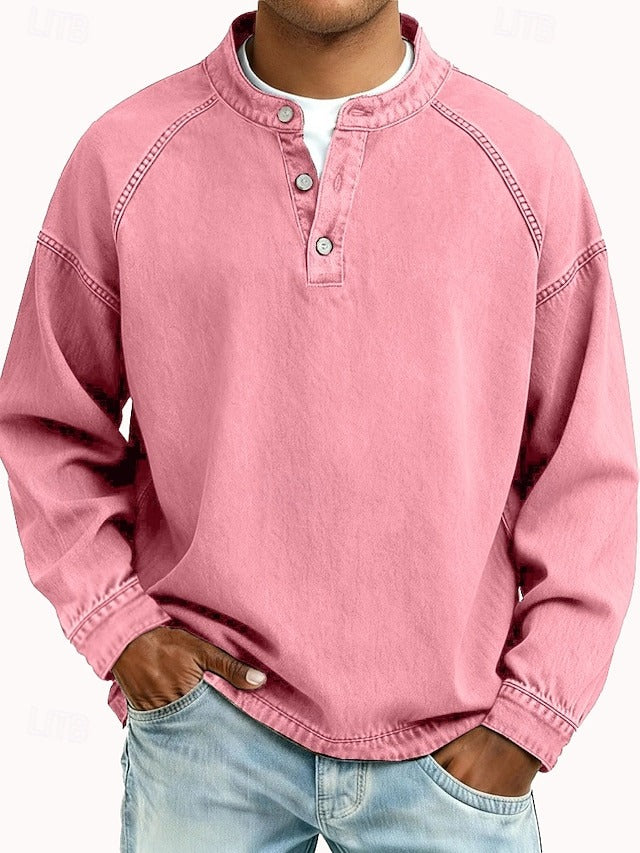 Vintage Long Sleeve Casual Shirt | Cotton Blend | Perfect for Everyday Wear