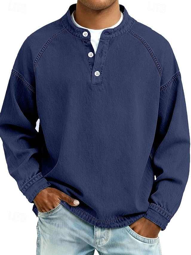 Vintage Long Sleeve Casual Shirt | Cotton Blend | Perfect for Everyday Wear